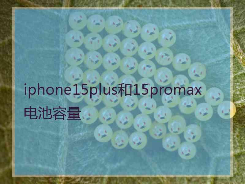 iphone15plus和15promax电池容量