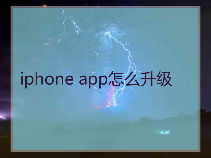 iphone app怎么升级