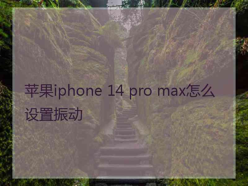 苹果iphone 14 pro max怎么设置振动