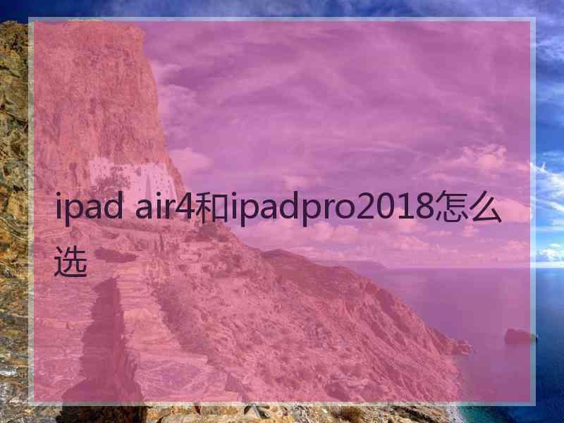 ipad air4和ipadpro2018怎么选