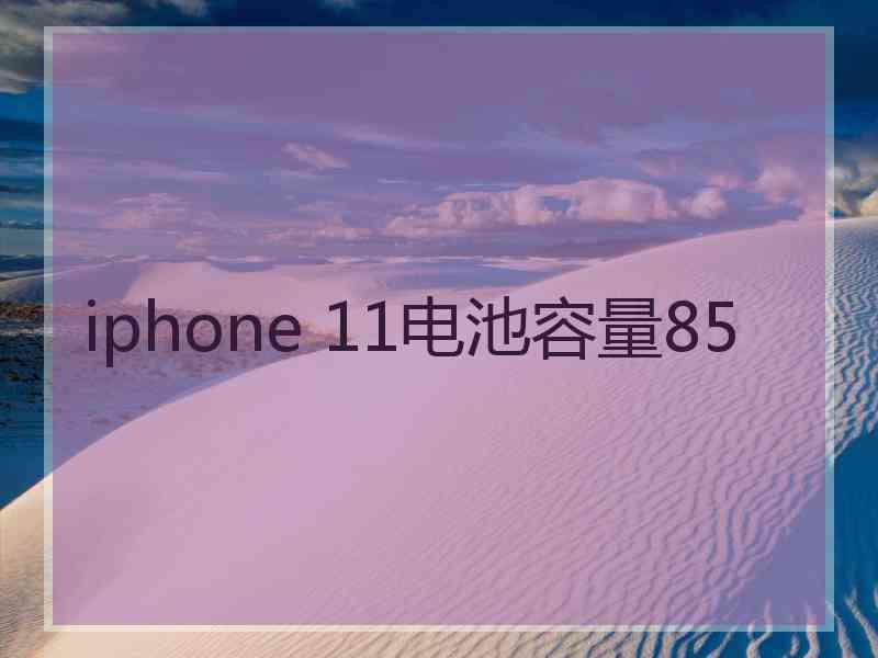 iphone 11电池容量85