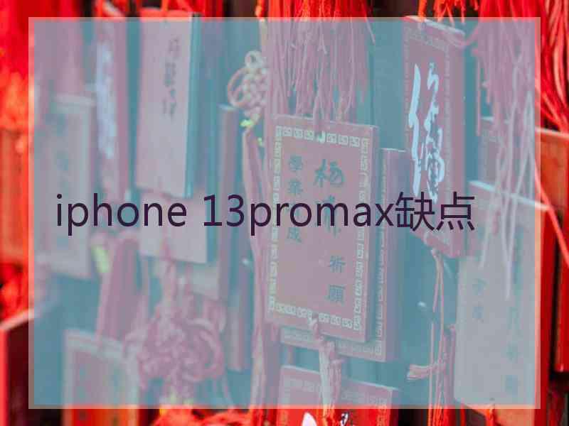 iphone 13promax缺点