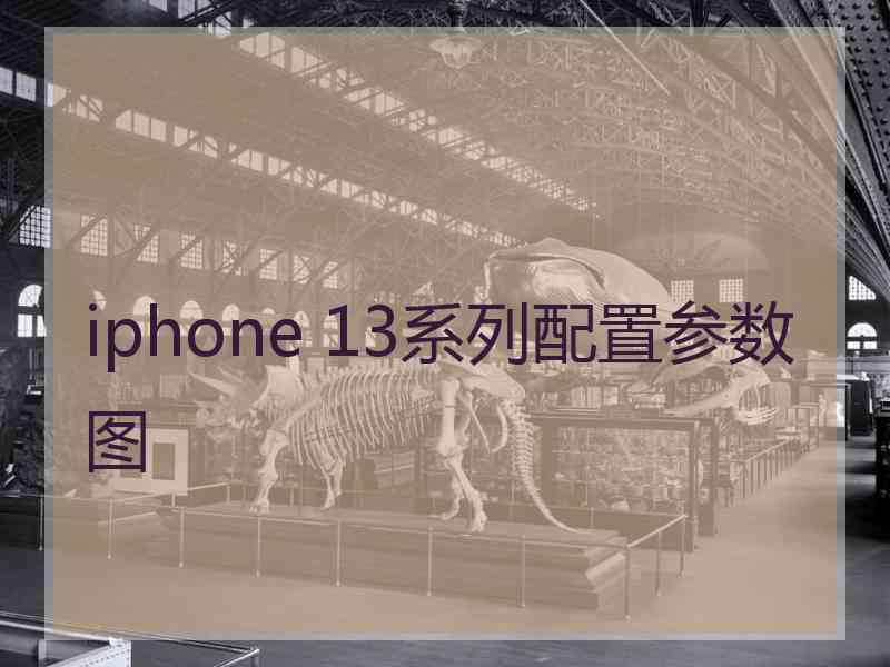 iphone 13系列配置参数图