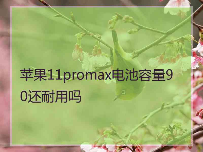 苹果11promax电池容量90还耐用吗