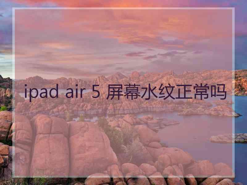 ipad air 5 屏幕水纹正常吗