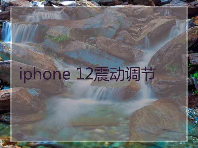 iphone 12震动调节