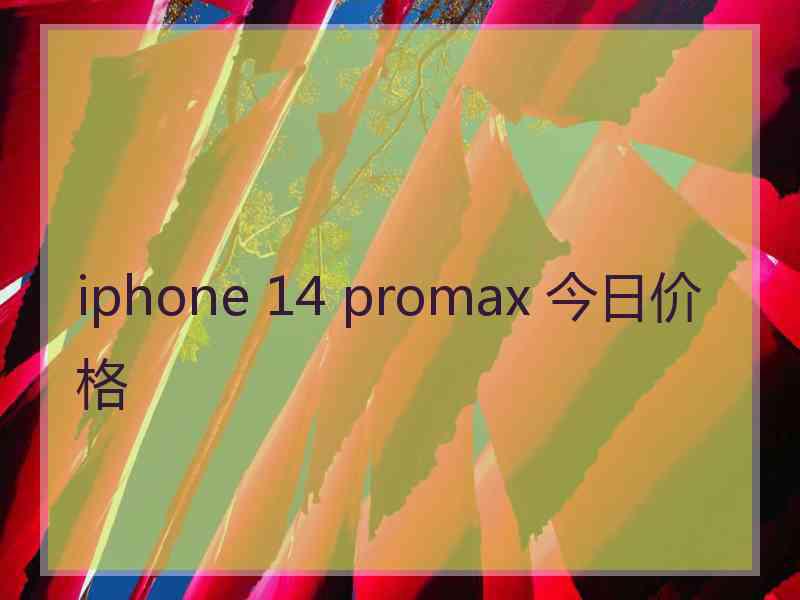 iphone 14 promax 今日价格