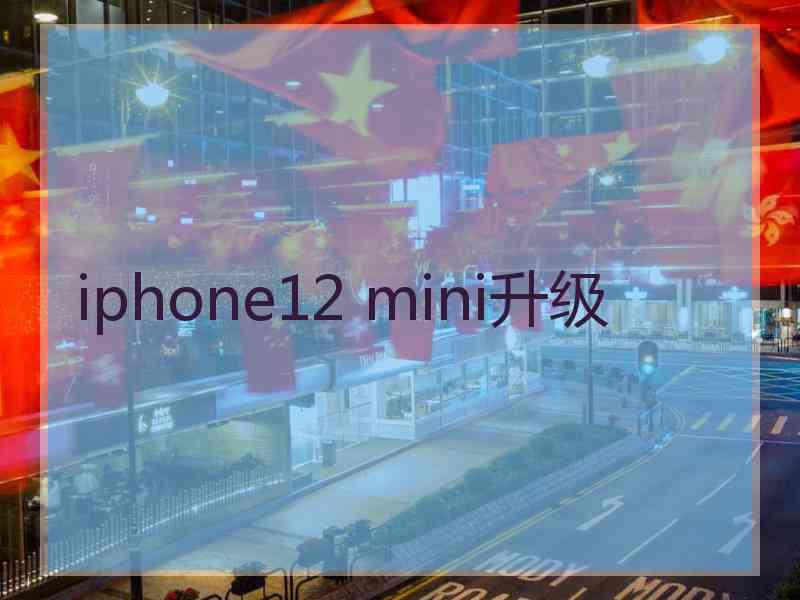 iphone12 mini升级