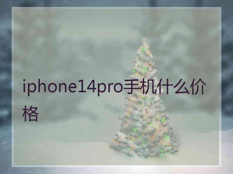 iphone14pro手机什么价格