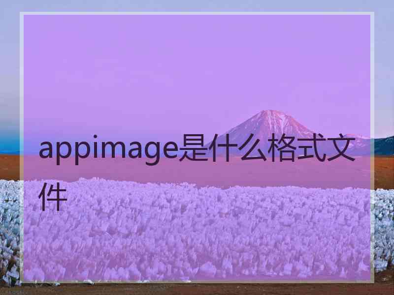 appimage是什么格式文件