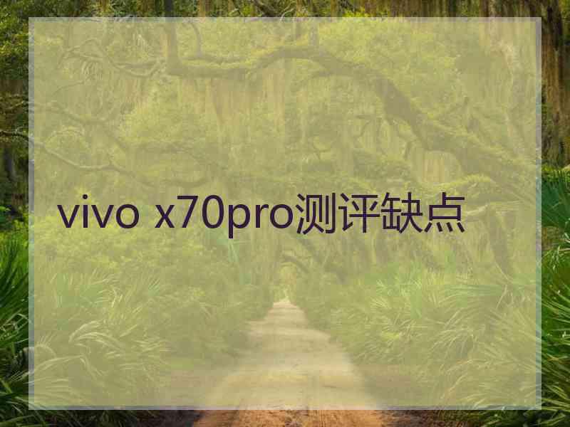 vivo x70pro测评缺点