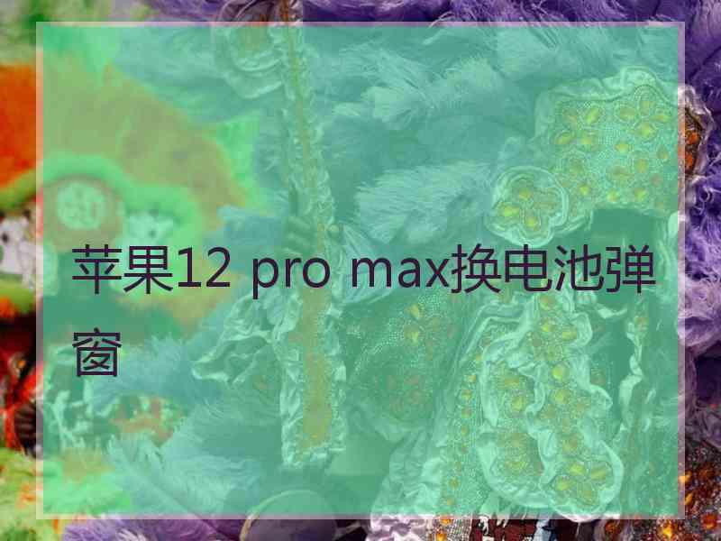 苹果12 pro max换电池弹窗