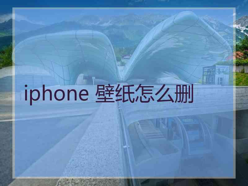 iphone 壁纸怎么删