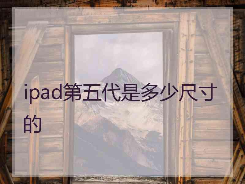 ipad第五代是多少尺寸的