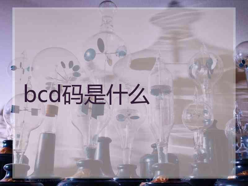 bcd码是什么