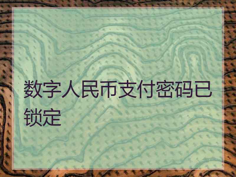 数字人民币支付密码已锁定