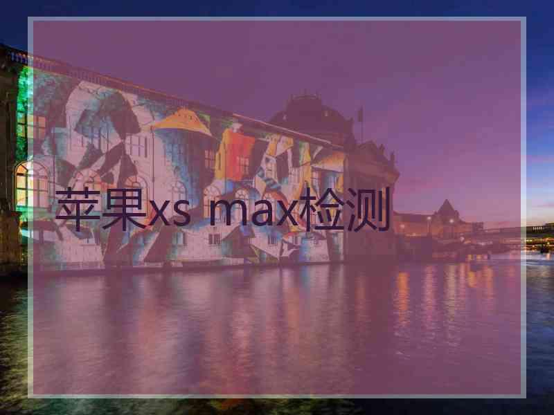 苹果xs max检测