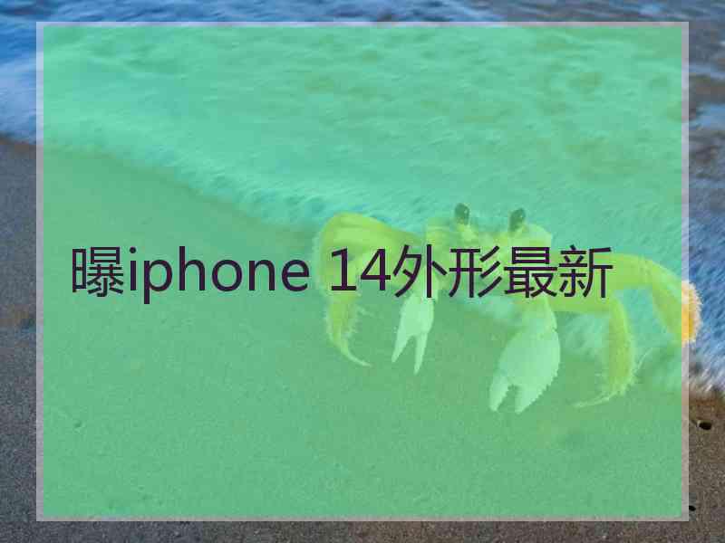 曝iphone 14外形最新