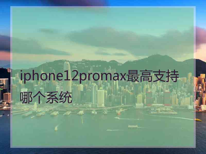 iphone12promax最高支持哪个系统