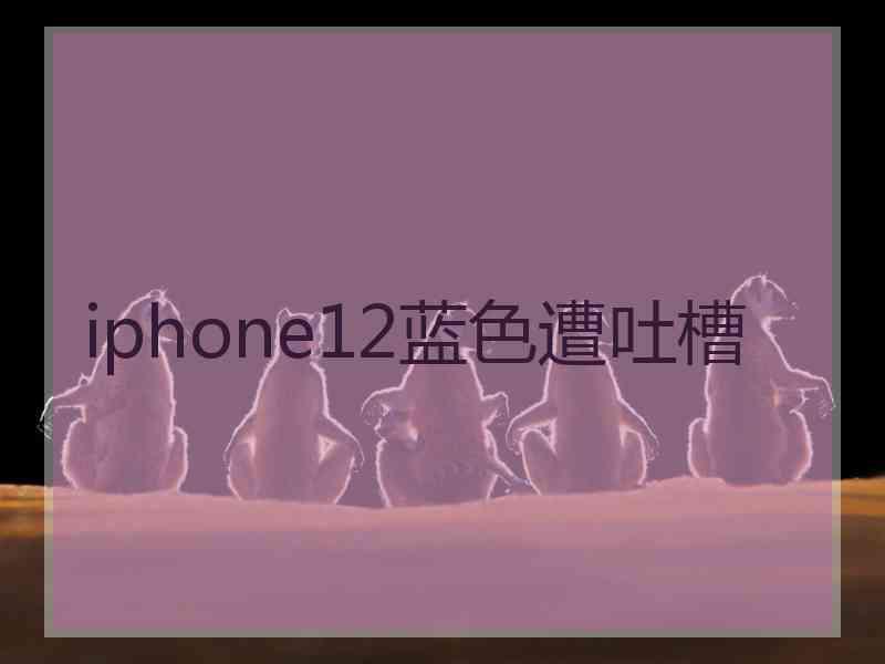 iphone12蓝色遭吐槽