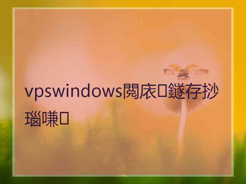 vpswindows閲庡鐩存挱瑙嗛