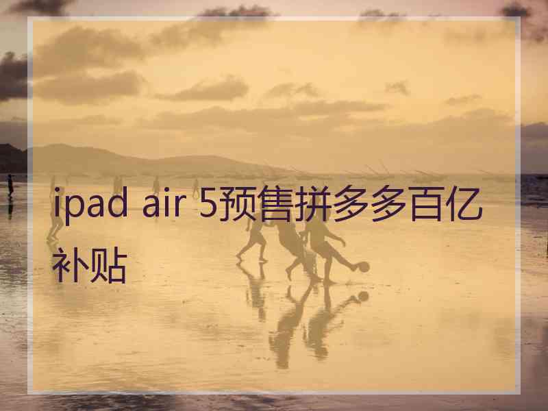 ipad air 5预售拼多多百亿补贴