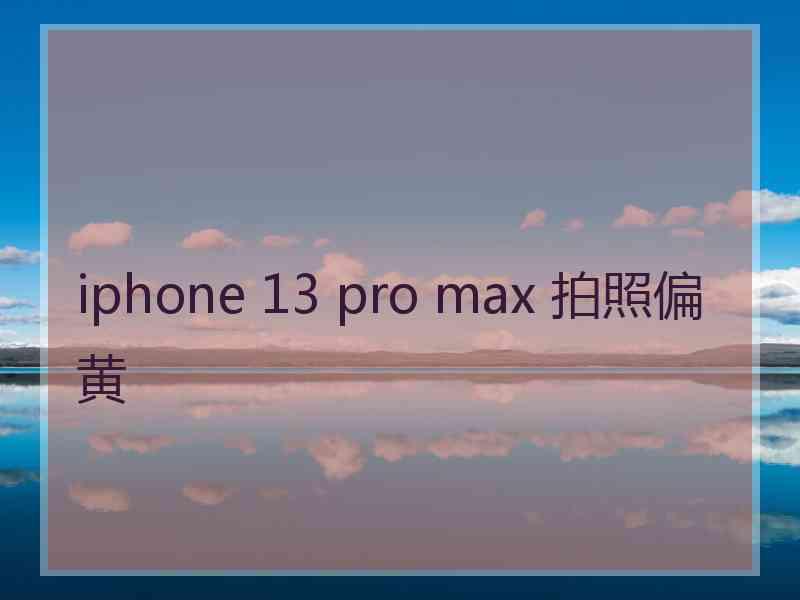 iphone 13 pro max 拍照偏黄