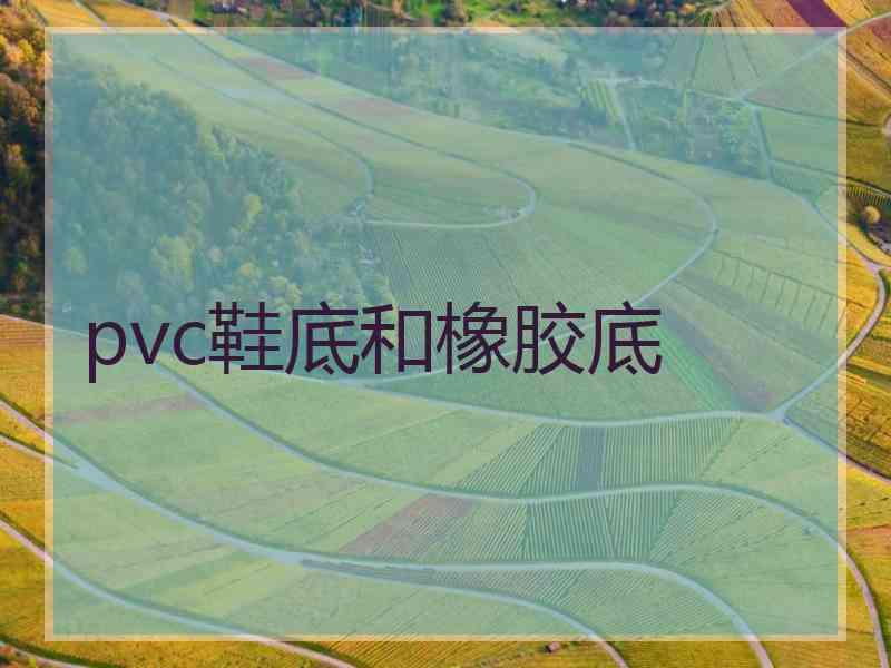 pvc鞋底和橡胶底