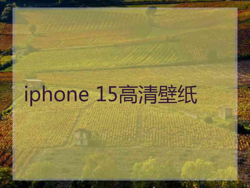 iphone 15高清壁纸