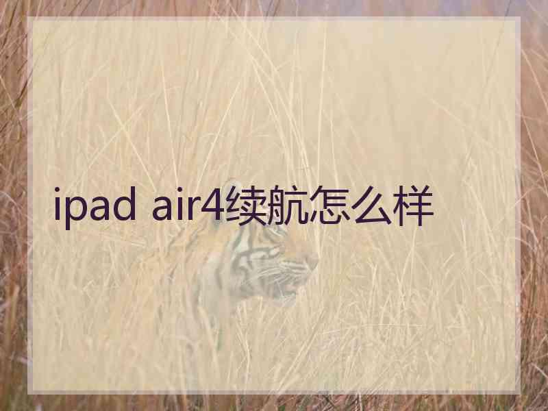 ipad air4续航怎么样