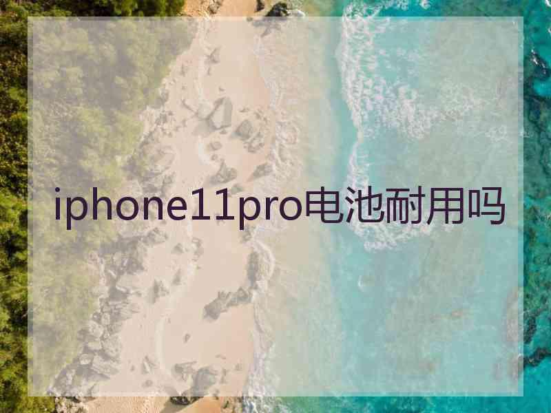 iphone11pro电池耐用吗