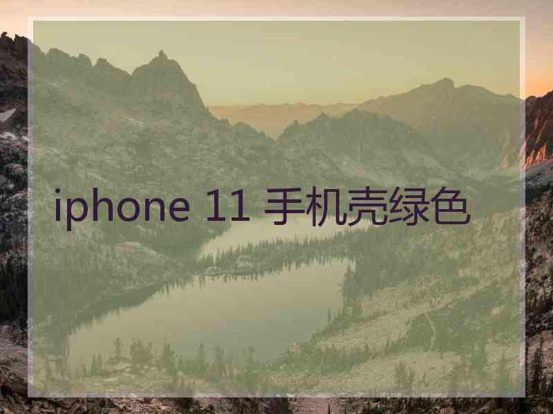 iphone 11 手机壳绿色