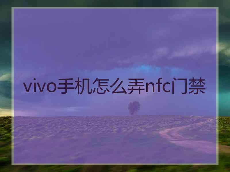 vivo手机怎么弄nfc门禁