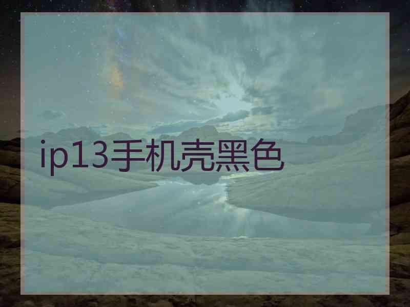 ip13手机壳黑色