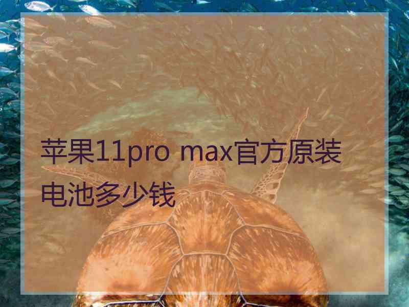 苹果11pro max官方原装电池多少钱