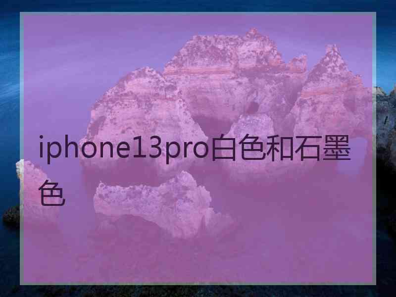 iphone13pro白色和石墨色