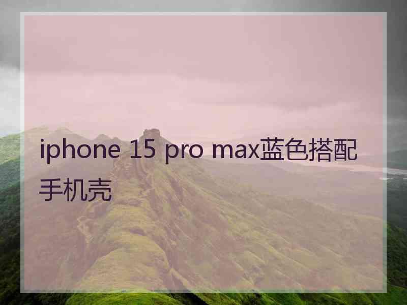 iphone 15 pro max蓝色搭配手机壳