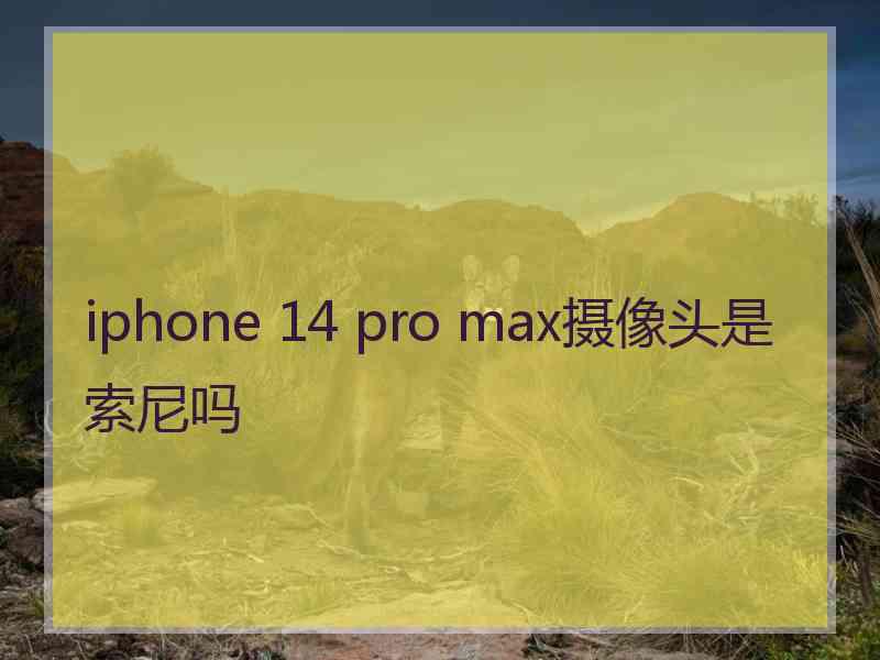 iphone 14 pro max摄像头是索尼吗