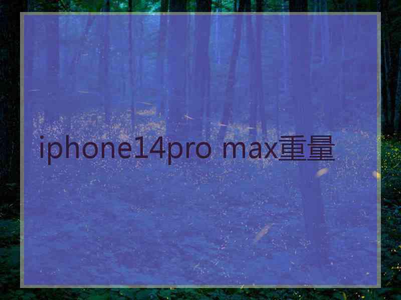 iphone14pro max重量