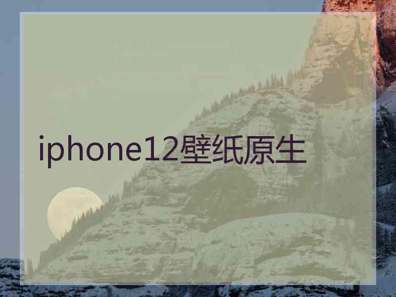 iphone12壁纸原生