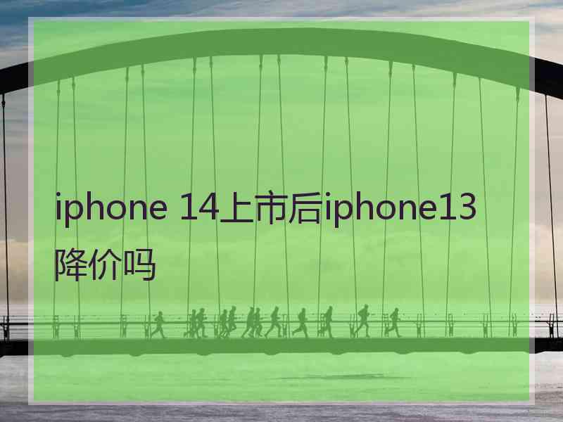 iphone 14上市后iphone13降价吗