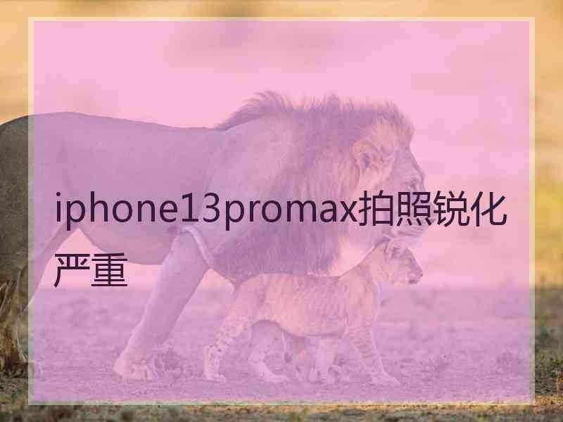 iphone13promax拍照锐化严重