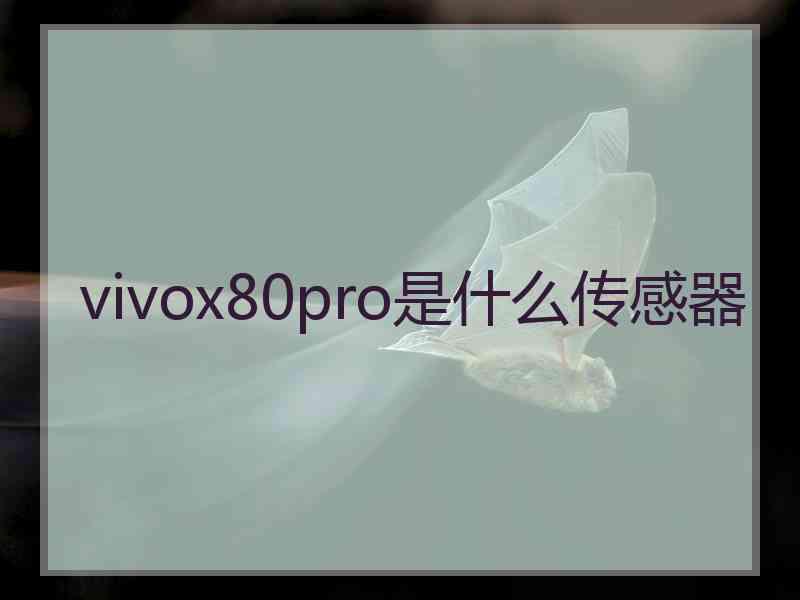 vivox80pro是什么传感器