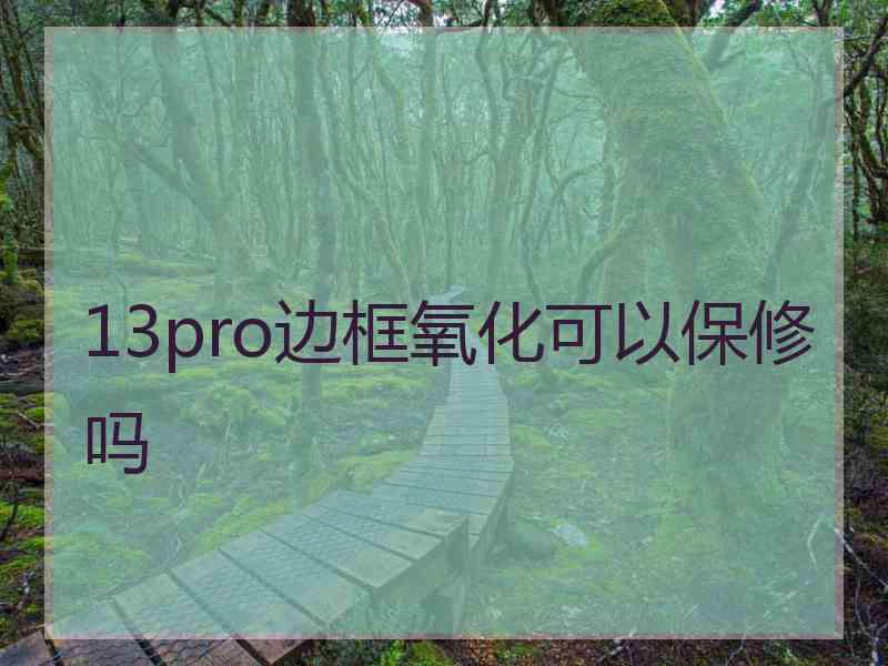 13pro边框氧化可以保修吗