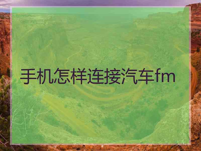 手机怎样连接汽车fm