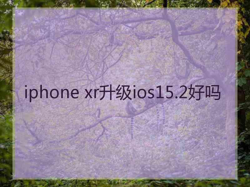 iphone xr升级ios15.2好吗