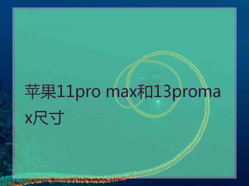 苹果11pro max和13promax尺寸