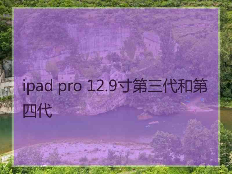 ipad pro 12.9寸第三代和第四代