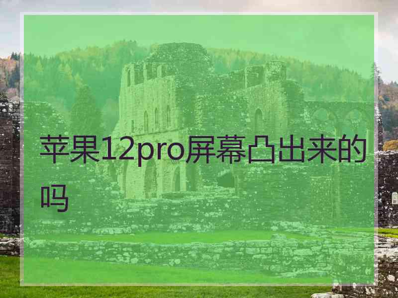 苹果12pro屏幕凸出来的吗