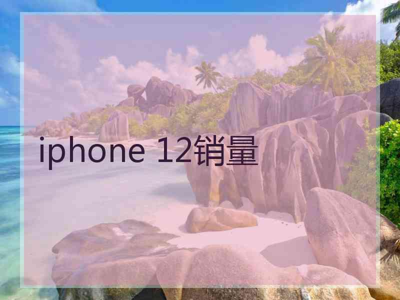 iphone 12销量